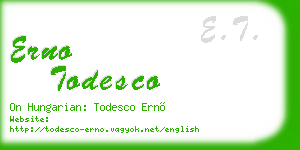 erno todesco business card